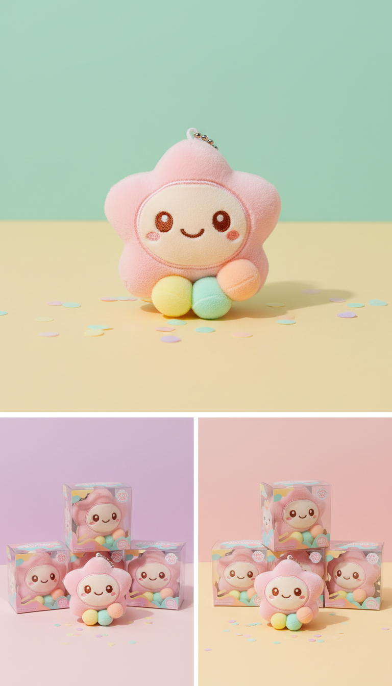 Sakura Pop plush keychain