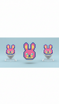 Pixel Bunny silicone popsocket