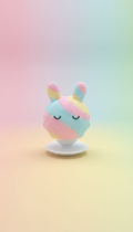 Cotton Candy Bunny Resin Popsocket