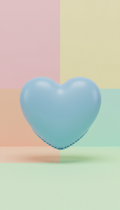 Bubblegum Blue Heart Glossy Popsocket