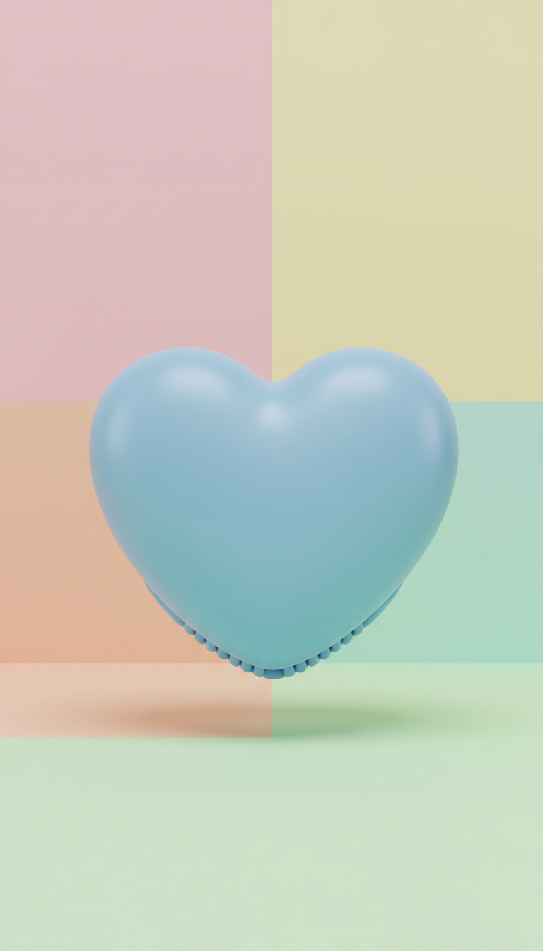 Bubblegum Blue Heart Glossy Popsocket