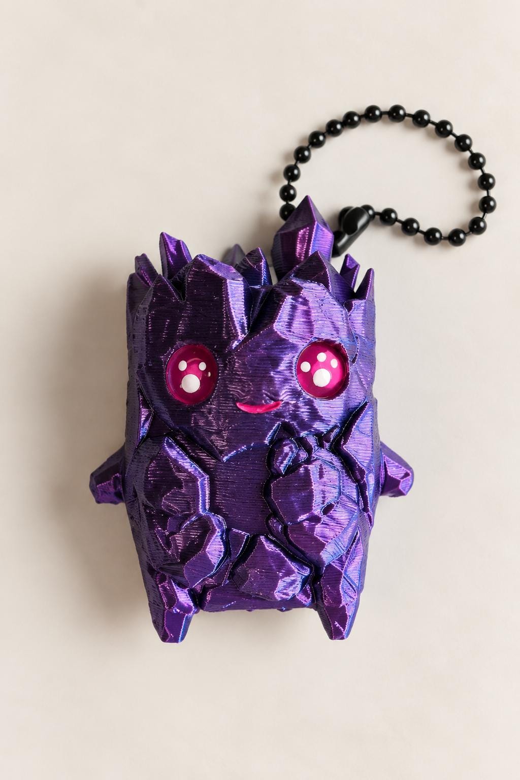Galaxy Zero Point Sprite Keychain – Color-Shifting 3D Printed Bag Charm (Hand-Painted Eyes)