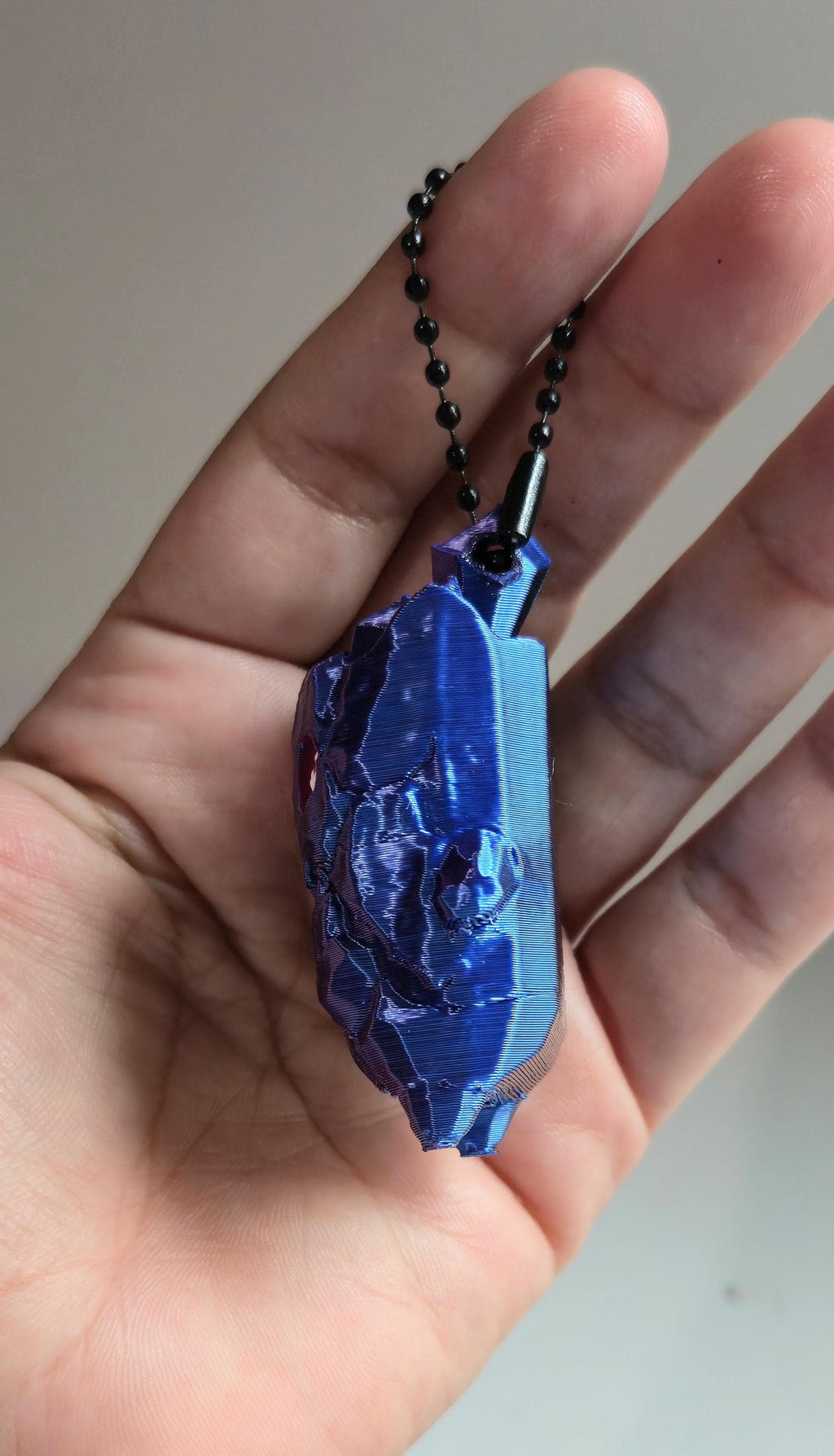 Galaxy Zero Point Sprite Keychain – Color-Shifting 3D Printed Bag Charm (Hand-Painted Eyes)
