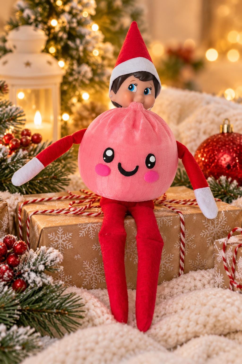 Elf Dumpling Costume Prop | Cute Christmas Elf Accessory | Funny Elf Outfit | Holiday Elf Idea | Christmas Kids Tradition