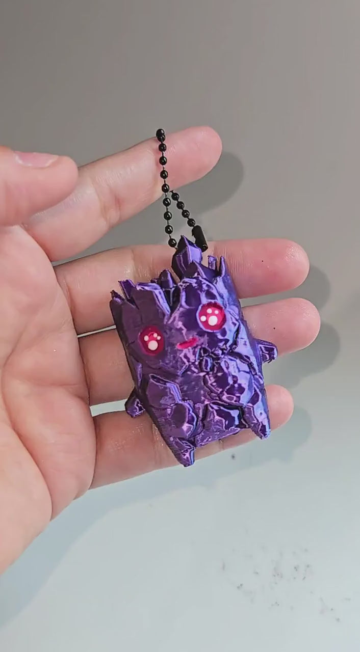 Galaxy Zero Point Sprite Keychain – Color-Shifting 3D Printed Bag Charm (Hand-Painted Eyes)