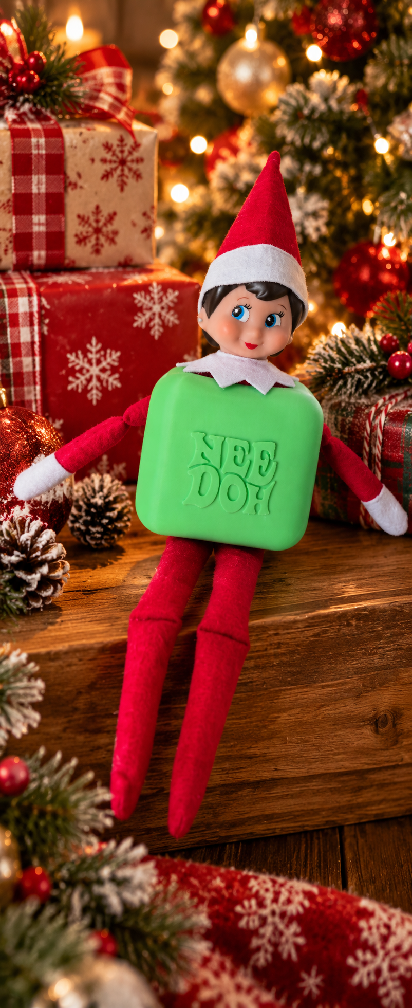 Elf Costume – 3D Printed Squishy Toy Inspired Elf Outfit, Christmas Elf Accessory, Funny Holiday Elf Prop, Multiple Colors