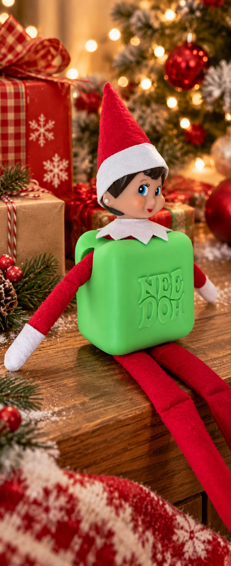 Elf Costume – 3D Printed Squishy Toy Inspired Elf Outfit, Christmas Elf Accessory, Funny Holiday Elf Prop, Multiple Colors